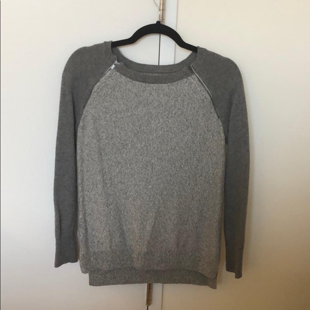 BR Grey Sweater with Zipper detail